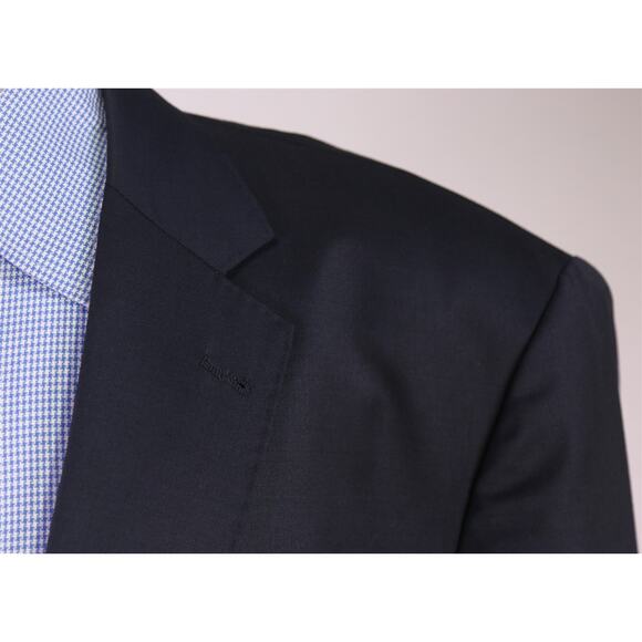 Savile of London Custom Dormeuil Wool Navy 2Btn Silver Metal Buttons Blazer 48XL - Picture 4 of 10